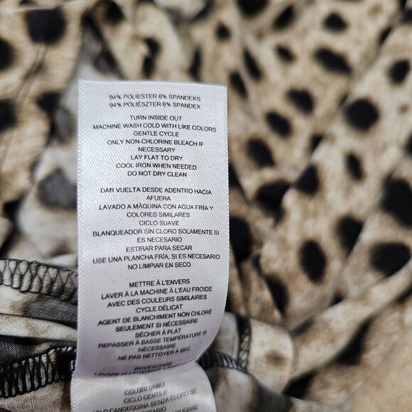 NWT Women's Michael Kors Animal Print Faux‎ Wrap Top Size Small - Picture 7 of 7